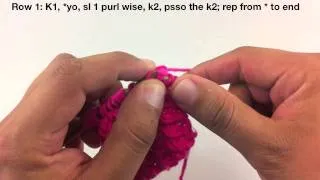 How to Knit the Pillar Openwork Lace Stitch