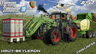 Testing Krone Comprima F155 XC BALER | Animals on Haut-Beyleron | Farming Simulator 22 | Episode 57