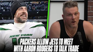 Aaron Rodgers Reportedly Meeting With Jets To Talk Potential Trade?! | Pat McAfee Reacts