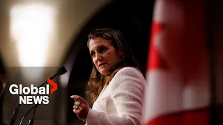 Freeland seeks to strengthen ties as IMF warns of recession