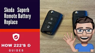 How to change remote  battery on Skoda Superb, easy to follow