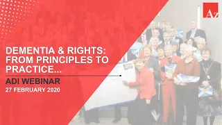 Dementia & rights: From principles to practice (ADI and DAI webinar)