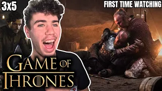 Watching *GAME OF THRONES* For The First Time!! | S3xE5 Reaction | "Kissed by Fire"