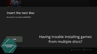 XBox Series X trouble installing red dead redemption 2 / multiple disc games