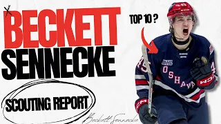 Beckett Sennecke: Size, Skills, Skating and IQ | Scouting Report 2024 NHL Draft | Highlights & Stats