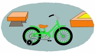 Zeichentrick-Malbuch - Verschiedene Fahrräder
