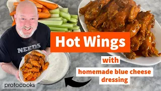 Chef Franks Hot Wings with Blue Cheese Dressing