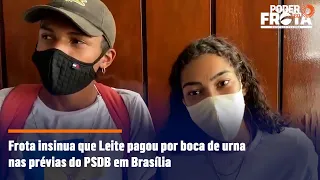 Frota insinua que Leite pagou por boca de urna nas prévias do PSDB em Brasília