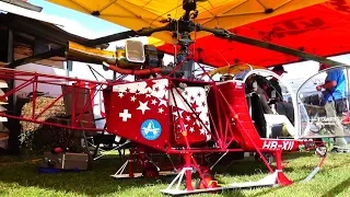 THE WORLD BIGGEST R/C TURBINE HELICOPTER 4,50 ROTOR DIAMETER LAMA III AIR ZERMATT BY ILLMAIER