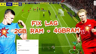 How To Fix Lag efootball 2024 2gb,3gb,4gb Ram Mobile (60fps)| Pes 2024 Mobile Optimizing  (ANDROID)