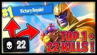 EPIC VICTORY ROYALE WITH THANOS (22 KILLS)