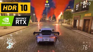 Forza Horizon 5 RTX 3080 Ti Extreme Ray Tracing HDR 10-bit | Street Lights Reflection