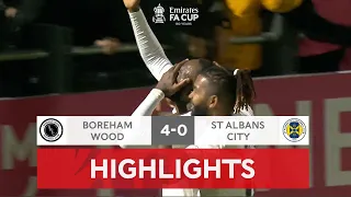 Ries Double Fires Boreham Wood Through | Boreham Wood 4-0 St Albans City | Emirates FA Cup 2021-22