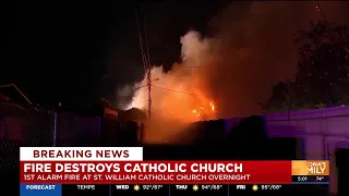 Fire destroys Catholic church in Avondale