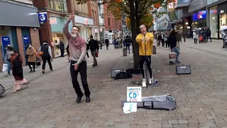 Jason Allan & Roy The Dancer - Tightrope - Busking in Manchester