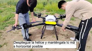 Joyance agricultural drone JT30L 404 first flight video (Spanish)