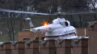 Вертолеты Ми-8МТВ-1 приземляются в Кремле