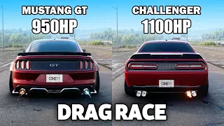 MUSTANG GT vs CHALLENGER SRT8 | DRAG RACE (NFS Unbound)