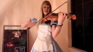 Lara plays the theme from 'Alice: Madness Returns' on violin, as Alice!