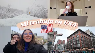 ✈️ Viaje de trabajo a Portland, Oregon 🇺🇸 Terrible tormenta de nieve 😱 | Una semana conmigo VLOG