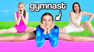 12 YR OLD GYMNAST vs FAMILY Gymnastics Challenge! | Family Fizz