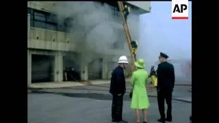 QUEEN OPENS FIRE COLLEGE - COLOUR