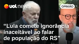 Lula deu exibição explícita de ignorância ao falar sobre a população negra do RS, critica Josias