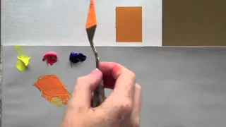 Colour mixing basics - Acrylic painting technique to match a colour