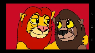 Simba and Kovu the the lion king :)