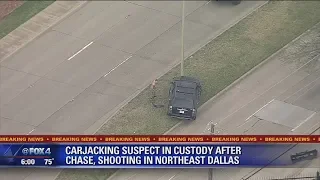 Police chase: Carjacking suspect taken into custody, hospitalized after chase in Dallas