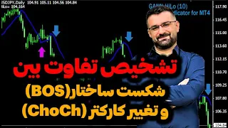 آموزش اسمارت مانی (ICT): تشخیص تفاوت تغییرکارکتر(choch) با شکست ساختار (BOS)