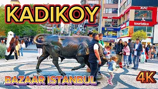 ISTANBUL TURKEY 2023| KADIKOY ISTANBUL-KADIKOY BAZAAR ISTANBUL - WALKING TOUR 4K #kadikoy