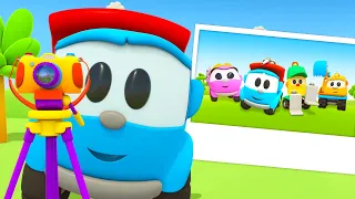 Leo the Truck & the camera - Street vehicles cartoon for toddlers & car cartoons for kids.