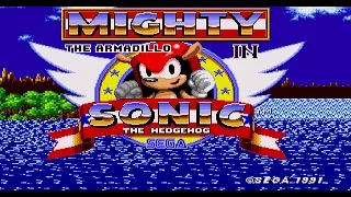 Mighty The Armadillo in Sonic 1 (SEGA Genesis Hack Gameplay Part 1)