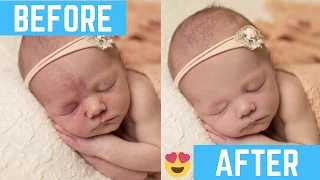 Newborn Editing - Frequency Separation Skin Retouching