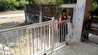 Sliding gate of pvc pipe