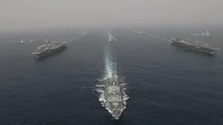 Two U.S. Navy Carrier Strike Group Operations in the Mediterranean