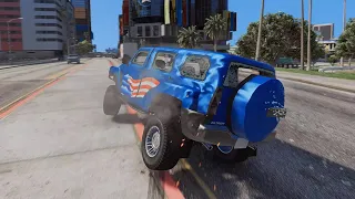 GTA 5 Car Crashes Compilation #25 (With Roof And Door Deformation)