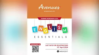 Enrol Now for AVENUES Summer Workshops 2024 on English 101
