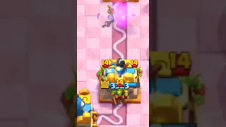 Level 14 zap stoped the level 14 goblin barrel?#shorts #clashroyale #viral