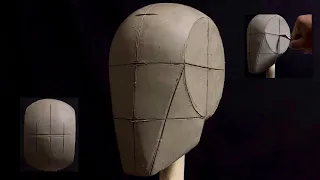 How to Sculpt the Loomis Head-Loomis Method #foryou #headshot #art #sculpture #headsculpt #clay