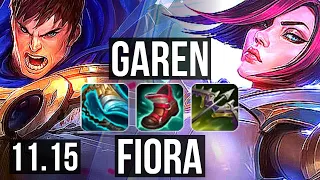 GAREN vs FIORA (TOP) | 6/0/6, 2.5M mastery, Rank 7 Garen, 900+ games | KR Master | v11.15