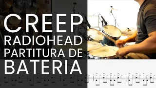 CREEP - RADIOHEAD | DRUM COVER - COMO TOCAR PARTITURA DE MÚSICA DE BATERIA