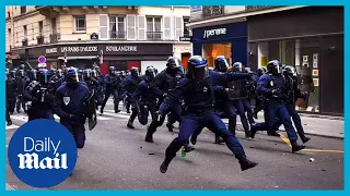 LIVE: France pension protests - anti-Macron protests ahead of Constitutional Council decision