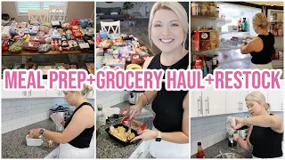 WEEKLY MEAL PREP + HUGE GROCERY HAUL | FAMILY OF 6 | FRIDGE AND PANTRY RESTOCK