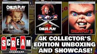 CHILD'S PLAY 1-3 4K UHD From SCREAM FACTORY Collector's Edition Showcase And Unboxing!