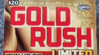 $20 Gold Rush Limited lottery scratch off tickets