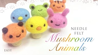 DIY Mushroom Animals - Cute Felting ASMR Video