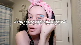 BEAUTY MAINTENANCE ROUTINE AT HOME: nails, pedicure + eyebrow waxing