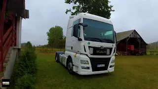 Pov truck driving from Poland to Lithuania by MAN TGX